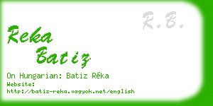reka batiz business card