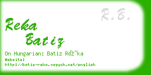 reka batiz business card